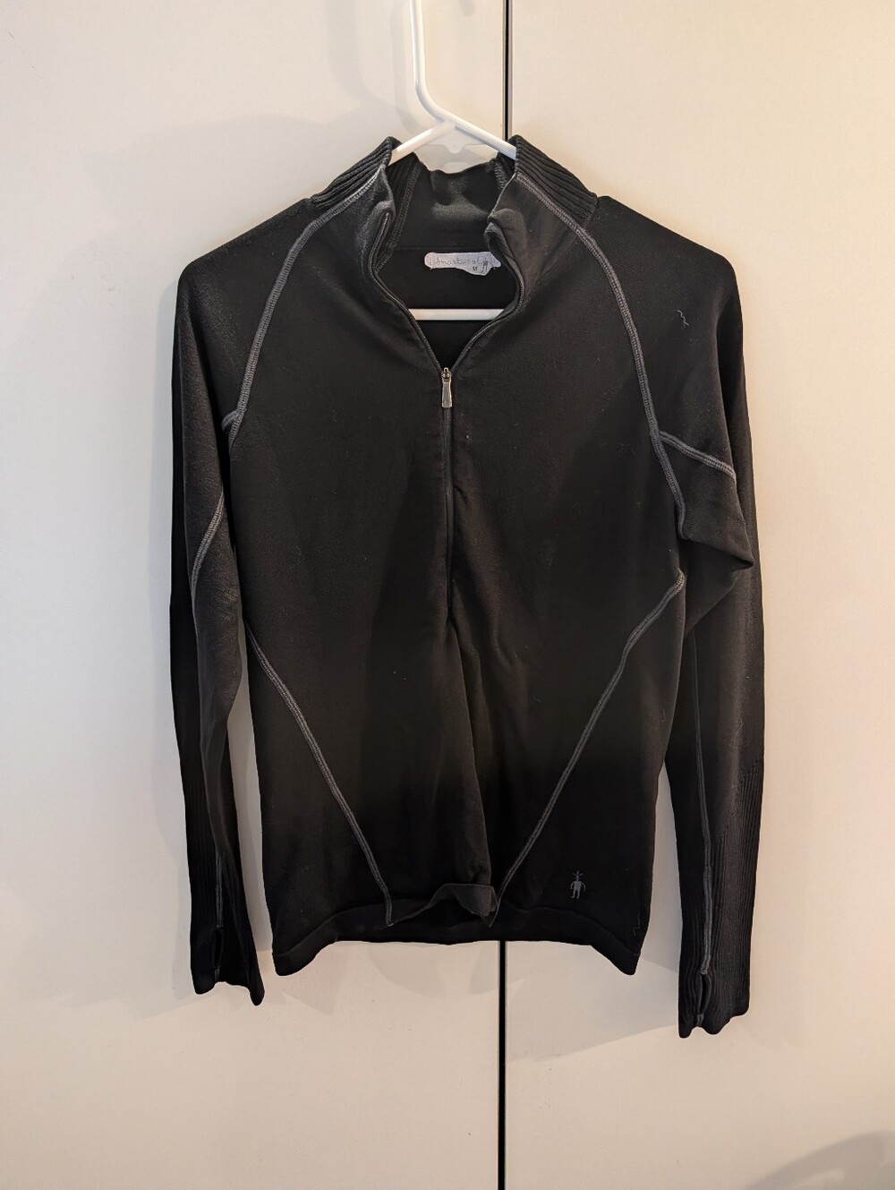 Smartwool Woman's Medium Black Half-Zip Sweater